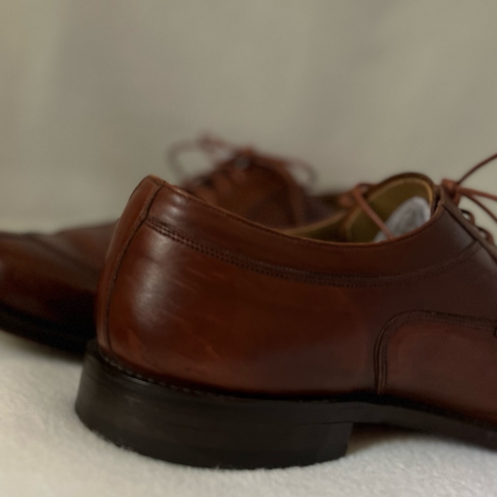 Johnston & Murphy Men’s Size 11 1/2 Brown Leather Shoes - Picture 12 of 16